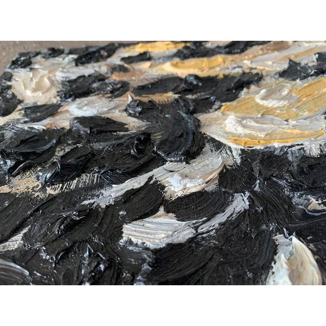 Textile "Just Before Sunrise" Contemporary Abstract Expressionist Oil Painting by Monica Shulman For Sale - Image 7 of 8