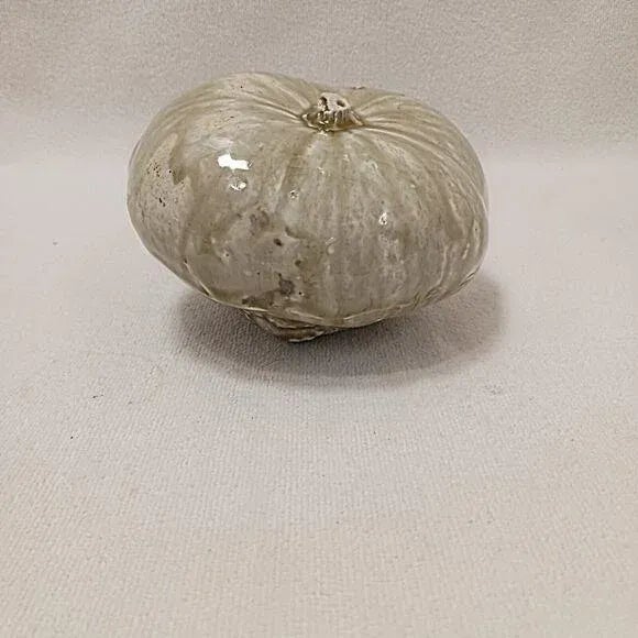 Farmhouse 1990s Realistic Ceramic Gourd Ugly Pumpkin Art Glaze Kitsch Decor Thanksgiving Kitchen For Sale - Image 3 of 13