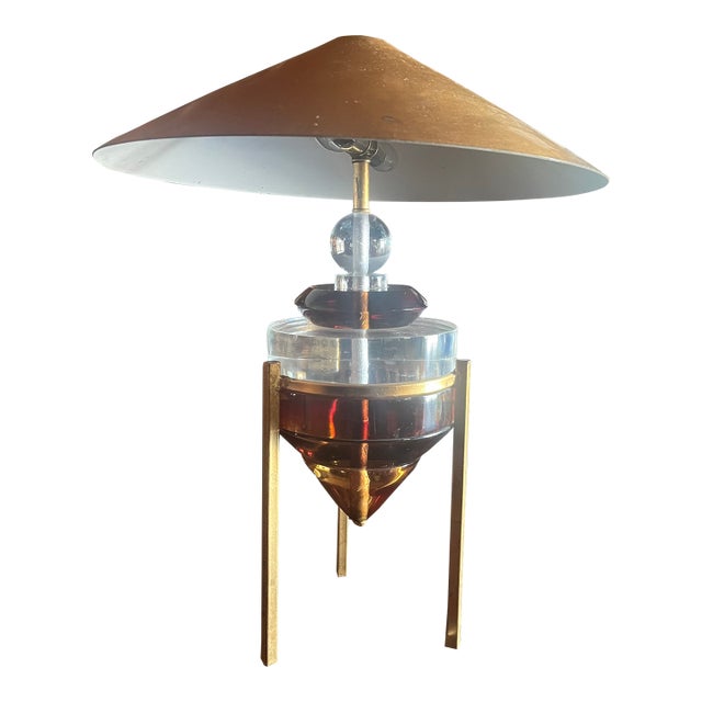 1990s Van Teal Art Deco Style Table Lamp For Sale