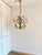 Italian Pink Glass Floral Chandelier with Gilt Tole Leaves from Banci Firenze, 1970s For Sale - Image 6 of 16