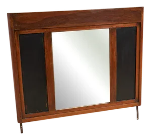 Floor Mirror with Wooden Frame