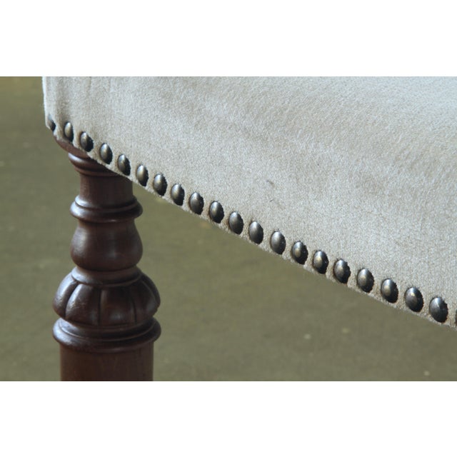 Brutalist Dark Oak Chairs in Light Upholstery, Denmark, 1960s, Set of 6 For Sale - Image 14 of 15