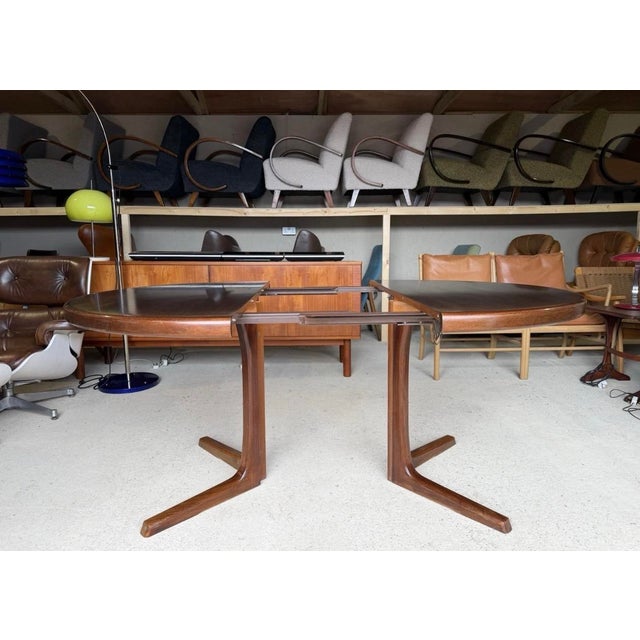 Double Extending Round Dining Table by Svend Aage Madsen, Demark, 1960s For Sale - Image 11 of 18