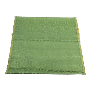 Vintage Emerald Green Silk Woven Textiles - Set of 4