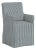 Slipcover for Stoffer Home x Cloth & Company for Lindy Dining Armchair in Jane Stripe Denim For Sale