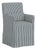 Stoffer Home x Cloth & Company Slipcover for Lindy Dining Armchair in Jane Stripe Denim For Sale