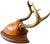 2000 - 2009 2001 Karl E. Hallberg “Night Hawk” Deer Antler & Hand-Tooled Leather Trophy Wall Mount For Sale - Image 5 of 7