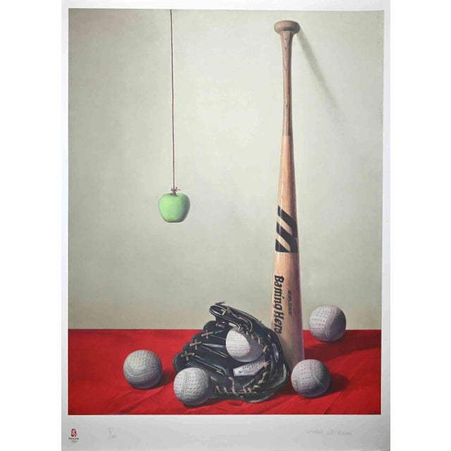 Zhang Wei Guang, Baseball - Olympic Games, Original Lithograph, 2008 For Sale