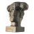 Vintage Brutalist Figural Bust Sculpture in Dark Bronze-Tone Finish For Sale