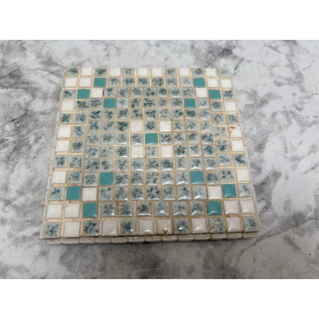 Mid-Century Modern Midcentury Mosaic Tile Hot Plate or Candle Tray For Sale - Image 3 of 5
