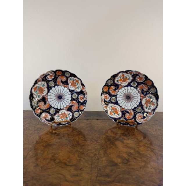 1900 - 1909 Antique Japanese Imari Plates, 1900, Set of 2 For Sale - Image 5 of 5