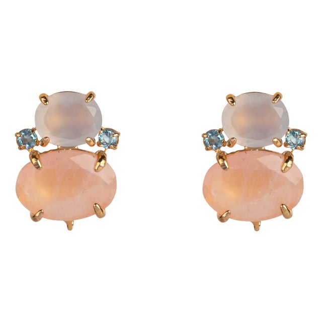 Agnes Studs, Violet, Clip On For Sale