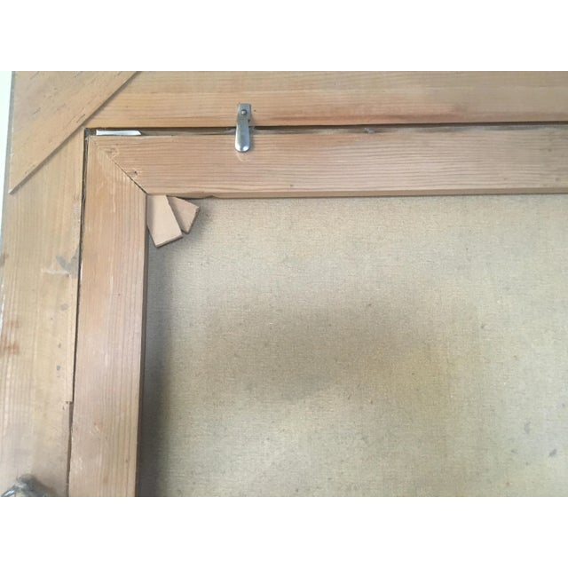 Oil Painting on Canvas- Landscape With a Water Mill Signed 1950s For Sale - Image 13 of 15