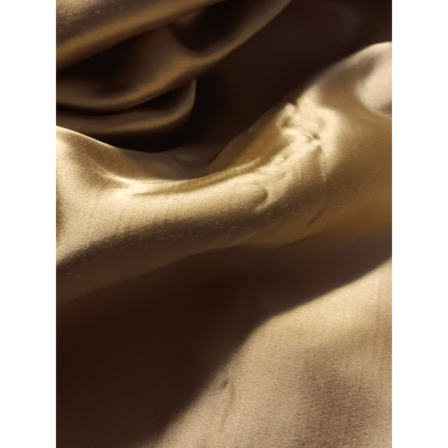 Contemporary Last call.1980s Scalamandre Gold Silk Satin Fabric-2+ Yards For Sale - Image 3 of 10