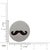 Silver Modern 925 Solid Silver Black Enameled Mustache Design Cufflinks- A Pair for Him For Sale - Image 8 of 12
