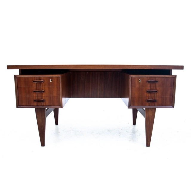 Mid-Century Modern Vintage Danish Teak Desk, 1960s For Sale - Image 3 of 16