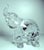 1990s Waterford (Ireland) - Beautiful Solid Crystal Elephant With Trunk Up - 7 Inches Tall. For Sale - Image 5 of 9