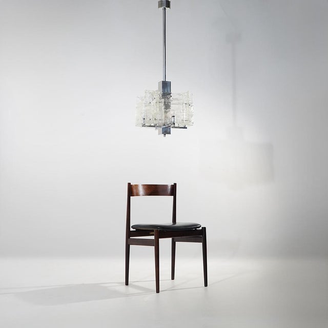 Vintage Chandelier in Chromed Metal and Glass, 1970s For Sale - Image 15 of 16