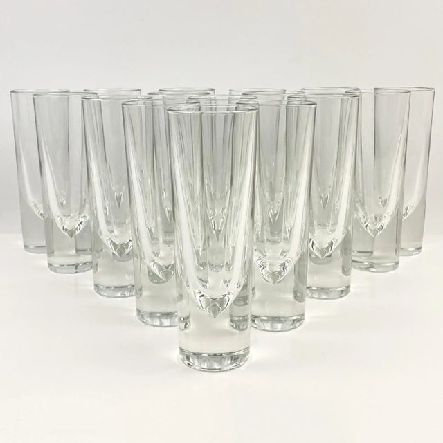Glass Carlo Moretti Attributed Stiletto Cocktail Glasses Made in Italy Set of 16 For Sale - Image 7 of 13