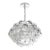Mid-Century Hexagonal Prism & Frosted Glass Diffuser Chandelier by Veb Ebersbach For Sale