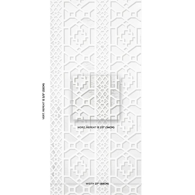 Inspired by Elsie de Wolfe's trellised rooms, Zanzibar Trellis Mylar is a glamorous version of this fretwork pattern first...