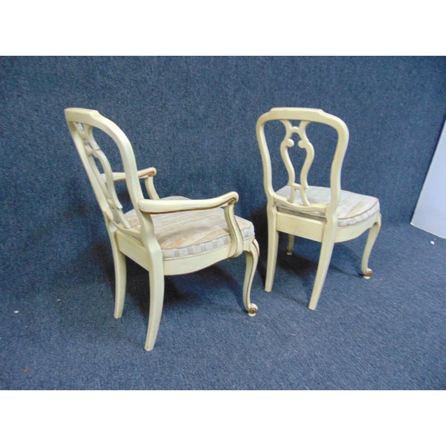 Louis XV Style Cream & Gilt Dining Chairs - Set of 6 For Sale - Image 12 of 13