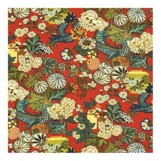 Sample, Schumacher Chiang Mai Dragon in Lacquer For Sale