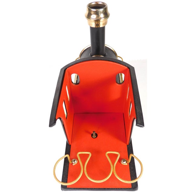 Vintage Figural Iron Horse Steam Engine Musical Decanter With Shot Glasses - 8 Piece Set For Sale - Image 11 of 16