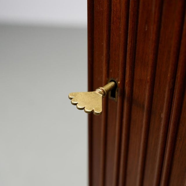 Brown Wall-Mounted Sideboard by Paolo Buffa for Serafino Arrighi, Italy, 1950s For Sale - Image 8 of 12