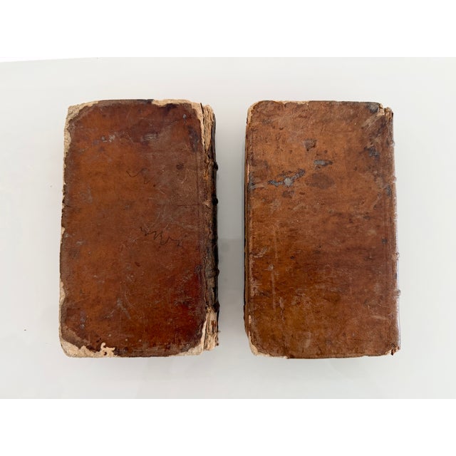 Early 18th Century Antique 18th-Century French Apothecary Books, Paris 1739 – Original Leather (Set of 2) For Sale - Image 5 of 13