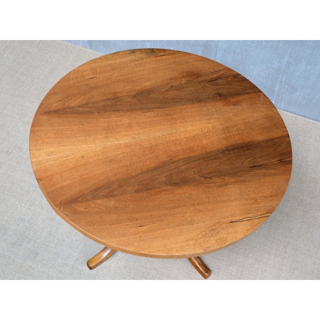 Sculptural Round Dining Table in Walnut by Osvaldo Borsani for Atelier Borsani Varedo, 1945 For Sale - Image 14 of 15
