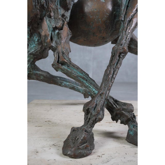 Fernando Mario Paonessa, Sete, 1980s, Bronze & Travertine For Sale - Image 4 of 11