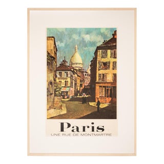 A Street in Montmartre Travel Poster For Sale