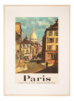 A Street in Montmartre Travel Poster