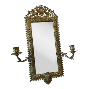 Mid 19th Century Tiffany & Co Mirror with Side Sconces