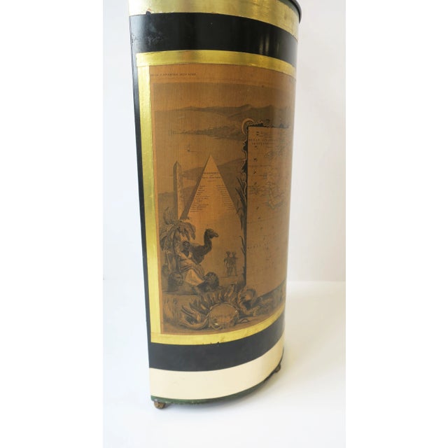 Paper French Umbrella Holder Stand With Globe Map of Afrique or Africa For Sale - Image 7 of 11