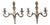 Mid-Century Gustavian Style Brass Wall Sconces, Set of 2 For Sale