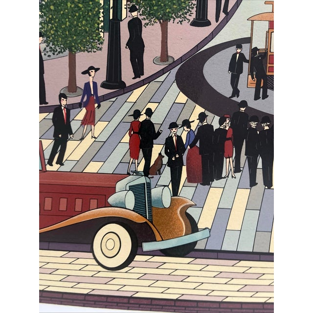 Drawing/Sketching Materials Vintage Nicky Watanabe "Powell Street Cable Car" Signed Serigraph Screenprint 28/300 San Francisco For Sale - Image 7 of 9