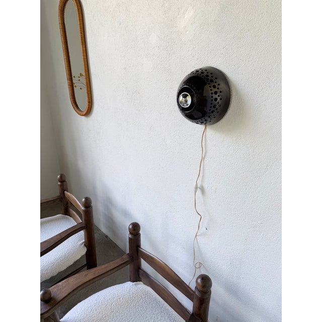 Ceramic Wall Light in the style of Pelletier, 1960s For Sale - Image 9 of 18