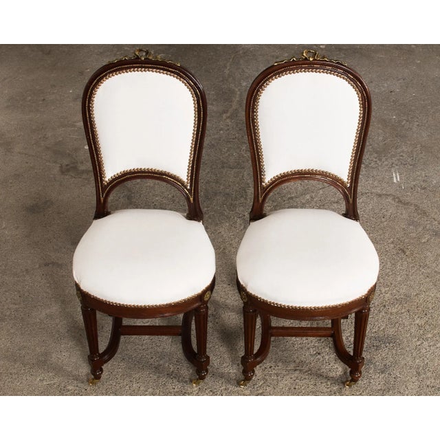 19th Century 19th Century Set of Six Directoire Style Mahogany Dining Chairs For Sale - Image 5 of 12