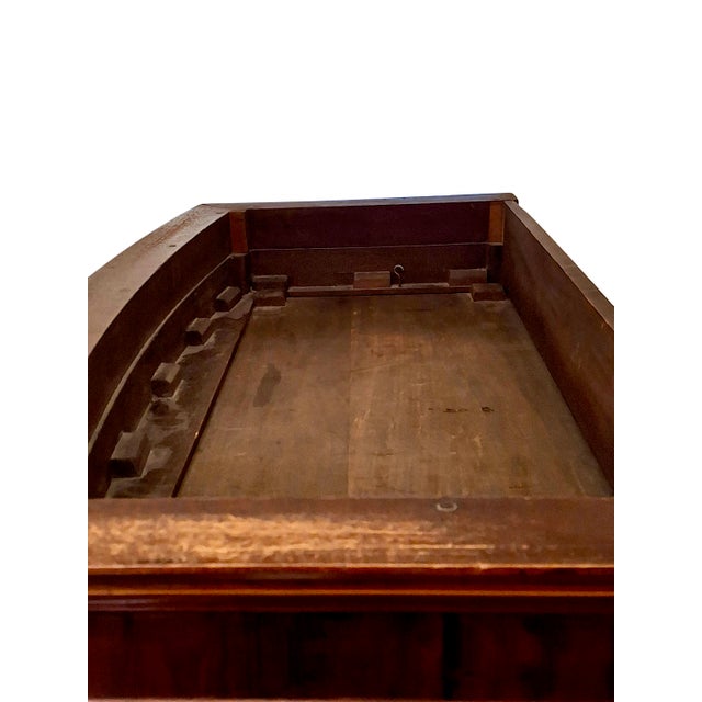 Early 20th Century Irish Flame Mahogany Bow Front Armoire in the Style of Robert Strahan & Co. For Sale - Image 10 of 13