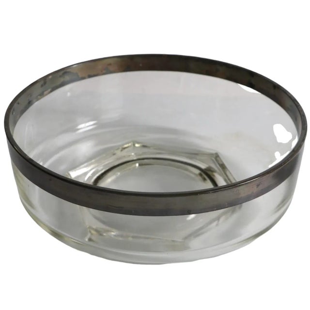 Dorothy Thorpe Silver Banded Fruit Bowl Att. To Dorothy Thorpe For Sale - Image 4 of 6