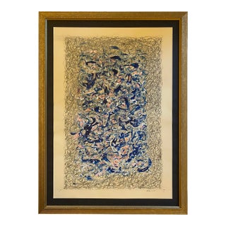 Abstract Gouache Painting by Satori Gregorakis For Sale