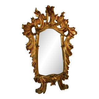 Monumental 19th Century Italian Giltwood Mirror For Sale