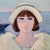Mid 20th Century Charles Levier -Woman in White W/Flowers at the Marina - Oil Painting For Sale - Image 5 of 10