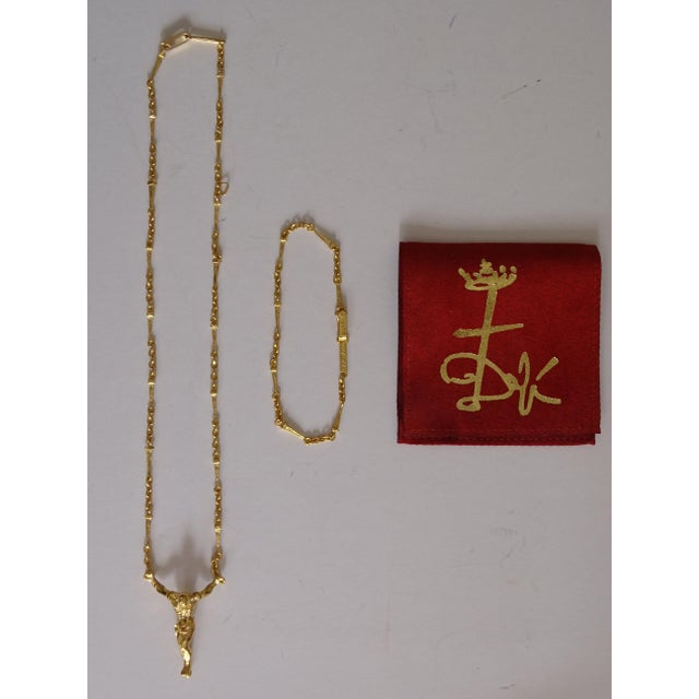 Christ of Saint John of the Cross Pendant in the style of Salvador Dali For Sale - Image 4 of 9