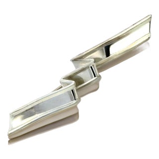 Tiffany & Co Estate Wave Brooch Sterling Silver For Sale