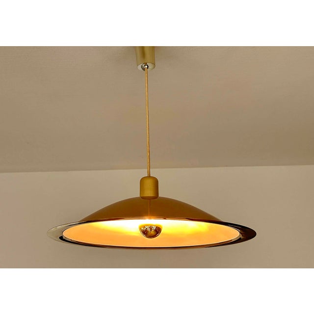 Large Scandinavian Pendant Light in Brass For Sale - Image 6 of 18