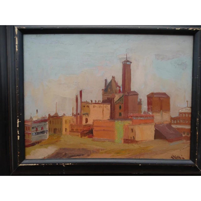 1930s 1932 Anders Aldrin: Spokane Brewery Painting, Framed For Sale - Image 5 of 10