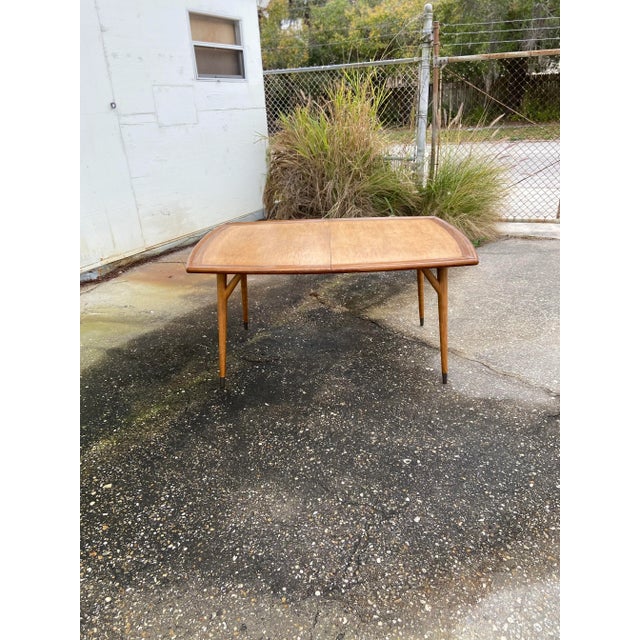 Mid-Century Modern 1950s Jack Van Der Molen for Jamestown Style Two-Toned Oak Dining Table For Sale - Image 3 of 12